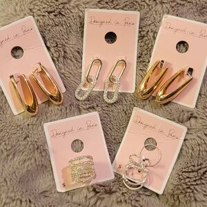 Gold and Silver Mix Hair Jewelry Set